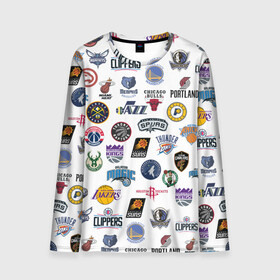 Мужской лонгслив 3D с принтом NBA Pattern в городе Новоалтайск, 100% полиэстер | длинные рукава, круглый вырез горловины, полуприлегающий силуэт | Тематика изображения на принте: basketball | boston celtics | brooklyn nets | nba | new york knicks | philadel | toronto raptors | баскетбол | бостон селтикс | бруклин нетс | нба | нью йорк никс | спорт | торонто рэпторс | филадельфия 76ерс