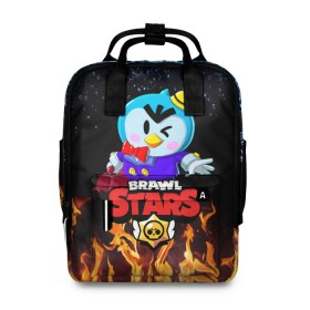 Женский рюкзак 3D с принтом BRAWL STARS MR.P в городе Новоалтайск, 100% полиэстер | лямки с регулируемой длиной, сверху ручки, чтобы рюкзак нести как сумку. Основное отделение закрывается на молнию, как и внешний карман. Внутри два дополнительных кармана, один из которых закрывается на молнию. По бокам два дополнительных кармашка, куда поместится маленькая бутылочка
 | 8 bit | 8 бит | bibi | brawl stars | crow | el brown | leon | leon shark | max | mr.p | sally leon | shark | stars | virus | werewolf | акула | биби | вирус | ворон | леон | оборотень | пингвин