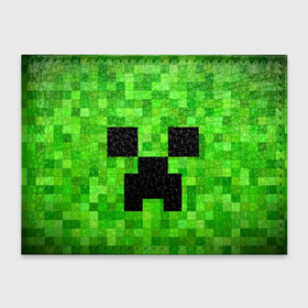Обложка для студенческого билета с принтом MINECRAFT | МАЙНКРАФТ (Z) в городе Новоалтайск, натуральная кожа | Размер: 11*8 см; Печать на всей внешней стороне | block | creeper | cube | minecraft | pixel | блок | геометрия | крафт | крипер | кубики | майнкрафт | пиксели