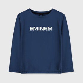 Детский лонгслив хлопок с принтом EMINEM в городе Новоалтайск, 100% хлопок | круглый вырез горловины, полуприлегающий силуэт, длина до линии бедер | america | eminem | rap | slim shady | usa | америка | зарубежный реп | реп | сша | эминем