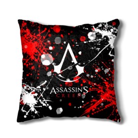 Подушка 3D с принтом ASSASSINS CREED. в городе Новоалтайск, наволочка – 100% полиэстер, наполнитель – холлофайбер (легкий наполнитель, не вызывает аллергию). | состоит из подушки и наволочки. Наволочка на молнии, легко снимается для стирки | slayer | асасин | ассасин крид | ассассин | тамплиеры