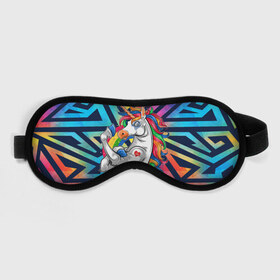 Маска для сна 3D с принтом Unicorn Power Единорог в городе Новоалтайск, внешний слой — 100% полиэфир, внутренний слой — 100% хлопок, между ними — поролон |  | gym | unicorn power | бицепс | единорог | качок | конь | копыта | лошадь | радуга | радужная | рог