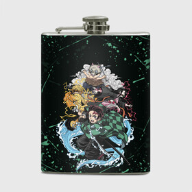 Фляга с принтом All heroes Demon Slayer в городе Новоалтайск, металлический корпус | емкость 0,22 л, размер 125 х 94 мм. Виниловая наклейка запечатывается полностью | Тематика изображения на принте: demon slayer | kimetsu no yaiba | nezuko | shinobu | slayer | tanjiro | zenitsu | гию томиока | зенитцу | иноске хашибира | клинок рассекающий демонов | незуко | танджиро | шинобу кочо