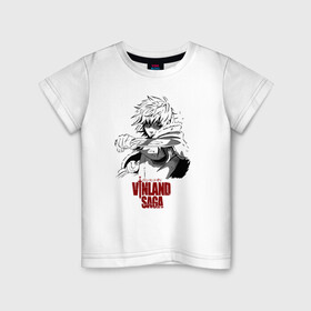 Детская футболка хлопок с принтом Vinland saga Thorfinn в городе Новоалтайск, 100% хлопок | круглый вырез горловины, полуприлегающий силуэт, длина до линии бедер | askeladd | bjorn | thorfinn | vinland saga | бьёрн | ильва | кнуд | торфинн | флоки