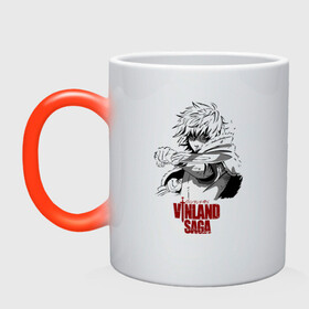 Кружка хамелеон с принтом Vinland saga Thorfinn в городе Новоалтайск, керамика | меняет цвет при нагревании, емкость 330 мл | askeladd | bjorn | thorfinn | vinland saga | бьёрн | ильва | кнуд | торфинн | флоки