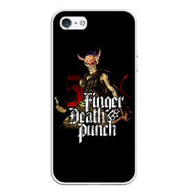 Чехол для iPhone 5/5S матовый с принтом Five Finger Death Punch в городе Новоалтайск, Силикон | Область печати: задняя сторона чехла, без боковых панелей | 5fdp | death | ffdp | finger | five | five finger death punch | punch | грув метал