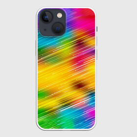 Чехол для iPhone 13 mini с принтом Радужный звездопад в городе Новоалтайск,  |  | abstract | background | patter | абстракт | абстрактный | звездопад | паттерн | простой | радуга | радужный | текстура | текстуры | фон | цветной | яркий