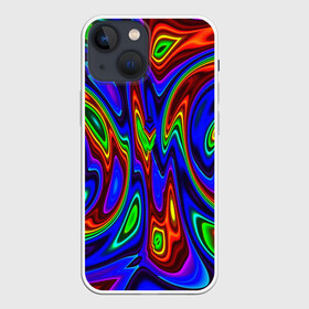 Чехол для iPhone 13 mini с принтом НЕОНОВЫЕ КРАСКИ в городе Новоалтайск,  |  | abstract | abstraction | color | fractal | geometry | paitnt | polygon | polygonal | psy | абстракция | геометрия | краски | неоновые | полигоны | психоделика | фрактал