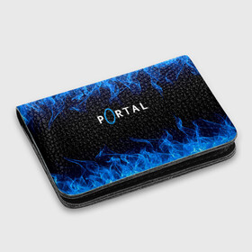 Картхолдер с принтом с принтом PORTAL. в городе Новоалтайск, натуральная матовая кожа | размер 7,3 х 10 см; кардхолдер имеет 4 кармана для карт; | Тематика изображения на принте: aperture science | black mesa xen | half life | portal | portal 2 | valve | игра | портал