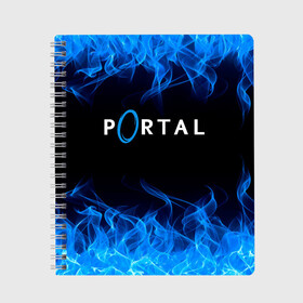 Тетрадь с принтом PORTAL в городе Новоалтайск, 100% бумага | 48 листов, плотность листов — 60 г/м2, плотность картонной обложки — 250 г/м2. Листы скреплены сбоку удобной пружинной спиралью. Уголки страниц и обложки скругленные. Цвет линий — светло-серый
 | aperture science | black mesa xen | half life | portal | portal 2 | valve | игра | портал