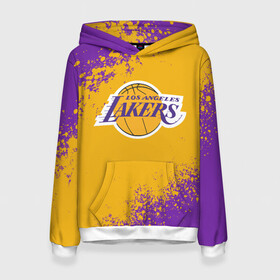 Женская толстовка 3D с принтом LA LAKERS / KOBE BRYANT в городе Новоалтайск, 100% полиэстер  | двухслойный капюшон со шнурком для регулировки, мягкие манжеты на рукавах и по низу толстовки, спереди карман-кенгуру с мягким внутренним слоем. | america | basketball | kobe bryant | la | la lakers | lakers | los angeles lakers | nba | usa | баскетбол | кобе брайант | лос анджелес лейкерс | нба | сша