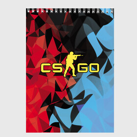 Скетчбук с принтом CSGO в городе Новоалтайск, 100% бумага
 | 48 листов, плотность листов — 100 г/м2, плотность картонной обложки — 250 г/м2. Листы скреплены сверху удобной пружинной спиралью | counter strike | cs go | абстракция | игра | контер страйк | кс | кс го