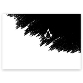 Поздравительная открытка с принтом ASSASSIN`S CREED | АССАСИН С КРИД (Z) в городе Новоалтайск, 100% бумага | плотность бумаги 280 г/м2, матовая, на обратной стороне линовка и место для марки
 | Тематика изображения на принте: slayer | асасин | ассасин крид | ассассин | тамплиеры