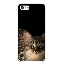 Чехол для iPhone 5/5S матовый с принтом Disintegrating Cat в городе Новоалтайск, Силикон | Область печати: задняя сторона чехла, без боковых панелей | cat | азулес | атомный кот | голубоглазая кошка | голубоглазый кот | голубоглазый котик | кот | кот к | кот распадающийся на атомы | кот с голубыми глазами | котик | котэ | кошак | кошачий портрет
