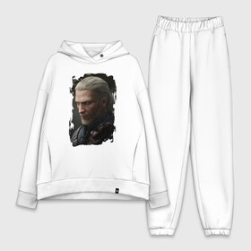 Женский костюм хлопок Oversize с принтом ВЕДЬМАК в городе Новоалтайск,  |  | geralt | the witcher | the witcher wild hunt | witcher | wolf | ведьмак | ведьмак 3 | волк | геральт | охотник