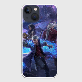 Чехол для iPhone 13 mini с принтом DEVIL MAY CRY | ДЕВИЛ МАЙ КРАЙ (Z) в городе Новоалтайск,  |  | dante | devil may cry | devil may cry 5 | dmc | game | hell | play | sword | ад | данте | игры | меч