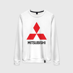 Женский свитшот хлопок с принтом MITSUBISHI в городе Новоалтайск, 100% хлопок | прямой крой, круглый вырез, на манжетах и по низу широкая трикотажная резинка  | 3000gt | asx | carism | eclipse cross | evolution | l200 | lancer | mitsubishi | motorsport | outlander | pajero | sport | лансер | митсубиси | митсубиши | мицубиси | оутлендер | паджеро | спорт | эвалюшен | эво | эволюшин