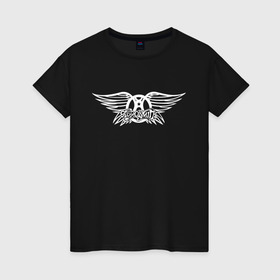 Женская футболка хлопок с принтом AEROSMITH в городе Новоалтайск, 100% хлопок | прямой крой, круглый вырез горловины, длина до линии бедер, слегка спущенное плечо | aerosmith | rock | steven tyler | айросмит | блюз рок | брэд уитфорд | глэм метал | глэм рок | джо перри | джоуи крамер | рок | рок н ролл | стивен тайлер | том хэмилтон | хард рок