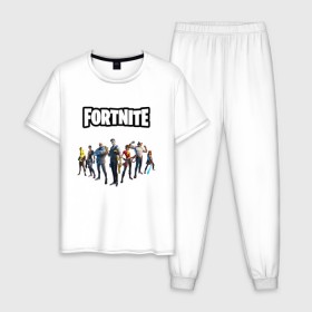Мужская пижама хлопок с принтом Fortnite 2 глава 2 часть в городе Новоалтайск, 100% хлопок | брюки и футболка прямого кроя, без карманов, на брюках мягкая резинка на поясе и по низу штанин
 | fortnite | fortnite 11 season | fortnite camouflage | fortnite chapter 2 | game | island fortnite | битва | игра | камуфляж фортнайт | карта | мир фортнайт | надпись | остров фортнайт | фортнайт | фортнайт 11 сезон | фортнайт часть 2