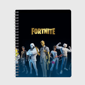 Тетрадь с принтом FORTNITE 2 СЕЗОН (ГЛАВА 2) в городе Новоалтайск, 100% бумага | 48 листов, плотность листов — 60 г/м2, плотность картонной обложки — 250 г/м2. Листы скреплены сбоку удобной пружинной спиралью. Уголки страниц и обложки скругленные. Цвет линий — светло-серый
 | 12 season | 12 сезон | 2 chapter | 2 глава | 2 сезон | 2 часть | fortnite | новый | фортнайт