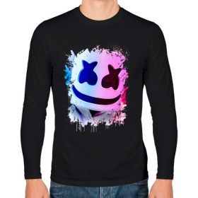 Мужской лонгслив хлопок с принтом MARSHMELLO в городе Новоалтайск, 100% хлопок |  | Тематика изображения на принте: america | dj | marshmello | smile | usa | америка | маршмелло | смайл | сша
