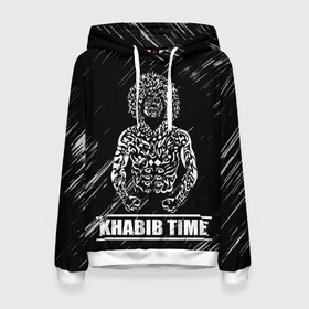 Женская толстовка 3D с принтом KHABIB в городе Новоалтайск, 100% полиэстер  | двухслойный капюшон со шнурком для регулировки, мягкие манжеты на рукавах и по низу толстовки, спереди карман-кенгуру с мягким внутренним слоем. | khabib | боец | борец | мма | нурмагомедов | орёл | хабиб