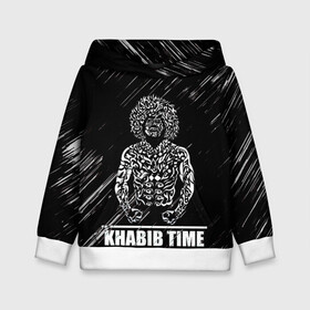 Детская толстовка 3D с принтом KHABIB в городе Новоалтайск, 100% полиэстер | двухслойный капюшон со шнурком для регулировки, мягкие манжеты на рукавах и по низу толстовки, спереди карман-кенгуру с мягким внутренним слоем | Тематика изображения на принте: khabib | боец | борец | мма | нурмагомедов | орёл | хабиб