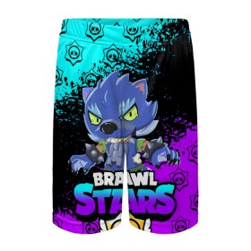 Детские спортивные шорты 3D с принтом Brawl stars leon оборотень. в городе Новоалтайск,  100% полиэстер
 | пояс оформлен широкой мягкой резинкой, ткань тянется
 | bea | bib | brawl stars | crow | el brown | leon | max | nita | sally leon | shark | акула | биа | биби | бравл старс | ворон | игра | леон | макс | нита | оборотень | салли леон | сэлли леон | шарк | эл браун