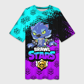 Платье-футболка 3D с принтом Brawl stars leon оборотень. в городе Новоалтайск,  |  | bea | bib | brawl stars | crow | el brown | leon | max | nita | sally leon | shark | акула | биа | биби | бравл старс | ворон | игра | леон | макс | нита | оборотень | салли леон | сэлли леон | шарк | эл браун