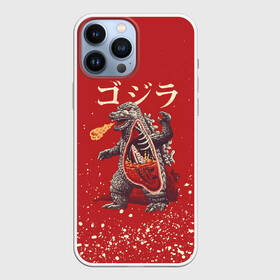 Чехол для iPhone 13 Pro Max с принтом GODZILLA | ГОДЗИЛЛА (Z) в городе Новоалтайск,  |  | Тематика изображения на принте: comic con | godzilla | gojira | logo | годзилла | знаки | иероглифы | лого | монстр | фильм | чудовище