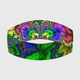 Повязка на голову 3D с принтом НЕОНОВЫЙ ЦВЕТОК в городе Новоалтайск,  |  | abstract | abstraction | color | fractal | geometry | paitnt | polygon | polygonal | psy | абстракция | геометрия | краски | неоновые | полигоны | психоделика | фрактал