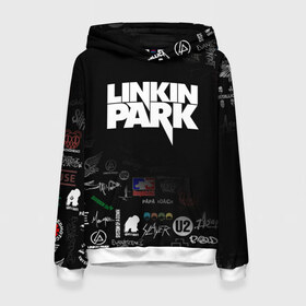 Женская толстовка 3D с принтом LINKIN PARK в городе Новоалтайск, 100% полиэстер  | двухслойный капюшон со шнурком для регулировки, мягкие манжеты на рукавах и по низу толстовки, спереди карман-кенгуру с мягким внутренним слоем. | chester bennington | linkin park | mike shinoda | альтернативный метал | альтернативный рок | линкин парк | майк шинода | ню метал | поп музыка | поп рок | рэп метал | рэп рок | электроник рок