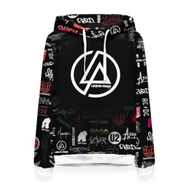Женская толстовка 3D с принтом LINKIN PARK в городе Новоалтайск, 100% полиэстер  | двухслойный капюшон со шнурком для регулировки, мягкие манжеты на рукавах и по низу толстовки, спереди карман-кенгуру с мягким внутренним слоем. | chester bennington | linkin park | mike shinoda | альтернативный метал | альтернативный рок | линкин парк | майк шинода | ню метал | поп музыка | поп рок | рэп метал | рэп рок | электроник рок