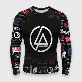 Мужской рашгард 3D с принтом LINKIN PARK | ROCK LOGO (Z) в городе Новоалтайск,  |  | chester bennington | linkin park | mike shinoda | альтернативный метал | альтернативный рок | линкин парк | майк шинода | ню метал | поп музыка | поп рок | рэп метал | рэп рок | электроник рок