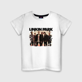 Детская футболка хлопок с принтом LINKIN PARK в городе Новоалтайск, 100% хлопок | круглый вырез горловины, полуприлегающий силуэт, длина до линии бедер | chester bennington | linkin park | mike shinoda | альтернативный метал | альтернативный рок | линкин парк | майк шинода | ню метал | поп музыка | поп рок | рэп метал | рэп рок | электроник рок
