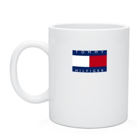 Кружка с принтом TOMMY HILFIGER в городе Новоалтайск, керамика | объем — 330 мл, диаметр — 80 мм. Принт наносится на бока кружки, можно сделать два разных изображения | jeans | tommy | бренд | томми | хилфигер
