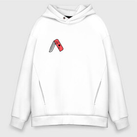 Мужское худи Oversize хлопок с принтом Nintendo knife в городе Новоалтайск, френч-терри — 70% хлопок, 30% полиэстер. Мягкий теплый начес внутри —100% хлопок | боковые карманы, эластичные манжеты и нижняя кромка, капюшон на магнитной кнопке | Тематика изображения на принте: nintendo | nintendo switch | игра | игровая приставка | консоль | нинтендо свитч | нож | прикольная картинка