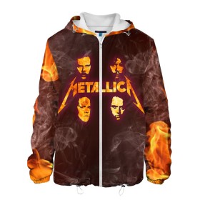 Мужская куртка 3D с принтом Metallica в городе Новоалтайск, ткань верха — 100% полиэстер, подклад — флис | прямой крой, подол и капюшон оформлены резинкой с фиксаторами, два кармана без застежек по бокам, один большой потайной карман на груди. Карман на груди застегивается на липучку | james alan hetfield | джеймс хетфилд | кирк хэмметт | ларс ульрих | металлика | музыка | роберт трухильо | трэш метал | хеви метал