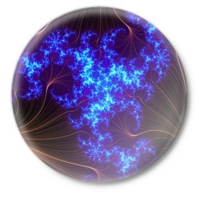 Значок с принтом FRACTAL STORM в городе Новоалтайск,  металл | круглая форма, металлическая застежка в виде булавки | abstract | abstraction | color | fractal | geometry | paitnt | polygon | polygonal | psy | абстракция | геометрия | краски | неоновые | полигоны | психоделика | фрактал