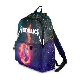Рюкзак 3D с принтом Metallica(+спина) в городе Новоалтайск, 100% полиэстер | лямки с регулируемой длиной, сверху петелька, чтобы рюкзак можно было повесить на вешалку. Основное отделение закрывается на молнию, как и внешний карман. Внутри два дополнительных кармана, один из которых закрывается на молнию. По бокам два дополнительных кармашка | Тематика изображения на принте: james alan hetfield | rock | джеймс хетфилд | кирк хэмметт | ларс ульрих | металлика | музыка | роберт трухильо | рок | трэш метал | хеви метал