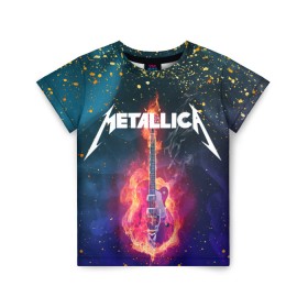 Детская футболка 3D с принтом Metallica(+спина) в городе Новоалтайск, 100% гипоаллергенный полиэфир | прямой крой, круглый вырез горловины, длина до линии бедер, чуть спущенное плечо, ткань немного тянется | james alan hetfield | rock | джеймс хетфилд | кирк хэмметт | ларс ульрих | металлика | музыка | роберт трухильо | рок | трэш метал | хеви метал