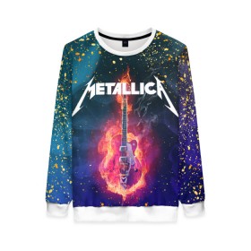 Женский свитшот 3D с принтом Metallica(+спина) в городе Новоалтайск, 100% полиэстер с мягким внутренним слоем | круглый вырез горловины, мягкая резинка на манжетах и поясе, свободная посадка по фигуре | james alan hetfield | rock | джеймс хетфилд | кирк хэмметт | ларс ульрих | металлика | музыка | роберт трухильо | рок | трэш метал | хеви метал