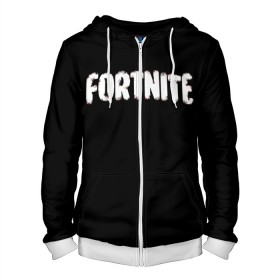 Мужская толстовка 3D на молнии с принтом FORTNITE в городе Новоалтайск, 100% полиэстер | длина до линии бедра, манжеты и пояс оформлены мягкой тканевой резинкой, двухслойный капюшон со шнурком для регулировки, спереди молния, по бокам два кармана | fortnite | fortnite2 | logo | игра | логотип | призрак | тень | фортнайт