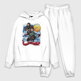 Мужской костюм хлопок OVERSIZE с принтом KIMETSU NO YAIBA зарисовка в городе Новоалтайск,  |  | demon slayer | kimetsu no yaiba | nezuko | shinobu | slayer | tanjiro | zenitsu | гию томиока | зенитцу | иноске хашибира | клинок рассекающий демонов | незуко | танджиро | шинобу кочо
