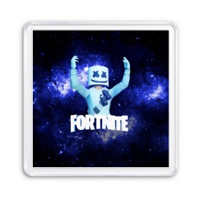 Магнит 55*55 с принтом Marshmello в городе Новоалтайск, Пластик | Размер: 65*65 мм; Размер печати: 55*55 мм | fortnite | fortnite2 | marshmello | игра | космос | маршмеллоу | призрак | тень | фортнайт | черная дыра