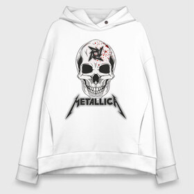 Женское худи Oversize хлопок с принтом Metallica в городе Новоалтайск, френч-терри — 70% хлопок, 30% полиэстер. Мягкий теплый начес внутри —100% хлопок | боковые карманы, эластичные манжеты и нижняя кромка, капюшон на магнитной кнопке | james alan hetfield | rock | джеймс хетфилд | кирк хэмметт | ларс ульрих | металлика | музыка | роберт трухильо | рок | трэш метал | хеви метал