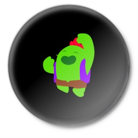 Значок с принтом Brawl Stars Spike в городе Новоалтайск,  металл | круглая форма, металлическая застежка в виде булавки | Тематика изображения на принте: 8 бит | bea | bo | brawl stars | crow | dynamike | gt max | gt макс | max | mortis | sakura spike | sally leon | sally леон | sandy | spike | беа | бо | бравл старс | динамайк | дэрри | классический 8 бит | кроу | ма