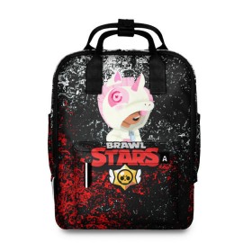 Женский рюкзак 3D с принтом Brawl Stars:LEON UNICORN в городе Новоалтайск, 100% полиэстер | лямки с регулируемой длиной, сверху ручки, чтобы рюкзак нести как сумку. Основное отделение закрывается на молнию, как и внешний карман. Внутри два дополнительных кармана, один из которых закрывается на молнию. По бокам два дополнительных кармашка, куда поместится маленькая бутылочка
 | 8 bit | bibi | brawl stars | brock | bull | crow | dinomike | el primo | leon | mobile game | nita | poko | ricochet | stars | tara | бравл старс | ворон | леон | мобильные игры