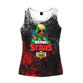 Женская майка 3D с принтом Brawl Stars:LEON в городе Новоалтайск, 100% полиэстер | круглая горловина, прямой силуэт, длина до линии бедра | 8 bit | bibi | brawl stars | brock | bull | crow | dinomike | el primo | leon | mobile game | nita | poko | ricochet | stars | tara | бравл старс | ворон | леон | мобильные игры