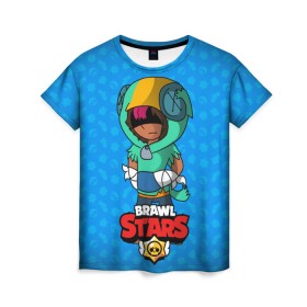 Женская футболка 3D с принтом brawl star original leon в городе Новоалтайск, 100% полиэфир ( синтетическое хлопкоподобное полотно) | прямой крой, круглый вырез горловины, длина до линии бедер | leon | биби | бравл | бравлстарс | брок | ворон | джесси | дэрилл | леон | мортис | нита | пока | рикошет | роза | спайк | старс | тара | шелли